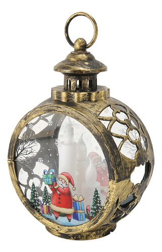 Farol Decorativo Navideño Vintage Con Velas Navideñas