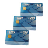 Kit 3 Cartões Smart Card Certificado Digital Cpf Cnpj