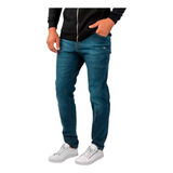 Jean Hombre Roto Chupin Gastado Moda Urbano Jeans Azul Basic