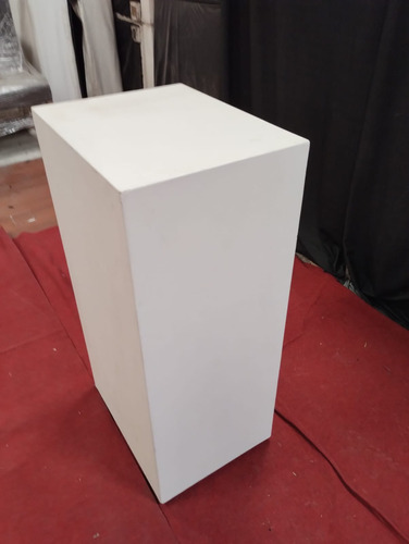 Mesa Auxiliar Pedestal Blanca Cubic 50x40 Cm X1.00 Altura 