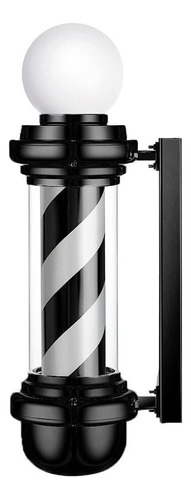 Poste Barberia Clasica Grande 88cm Polen Blanco Negro Luz