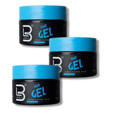 Level 3 Hair Gel Barbería Profresional Súper Strong Hold X3