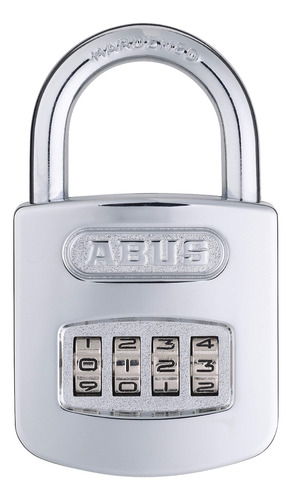 Abus 160/50 B 160 Candado Combinado De 4 Diales Cromado Para