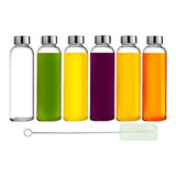 Botellas De Agua De Vidrio Brieftons Paquete De 6 Oz Tapa A 