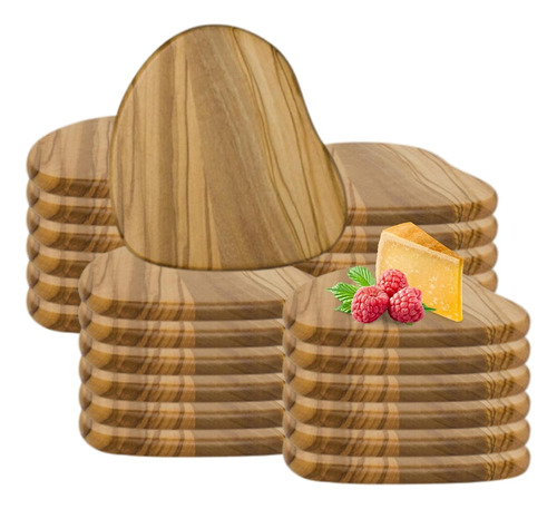 Platos Vajilla Set Madera 24 Piezas 28 Cms Marrón 6537750