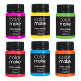 Tinta Líquida Neon Fluor 25ml Colormake (todas As Cores)