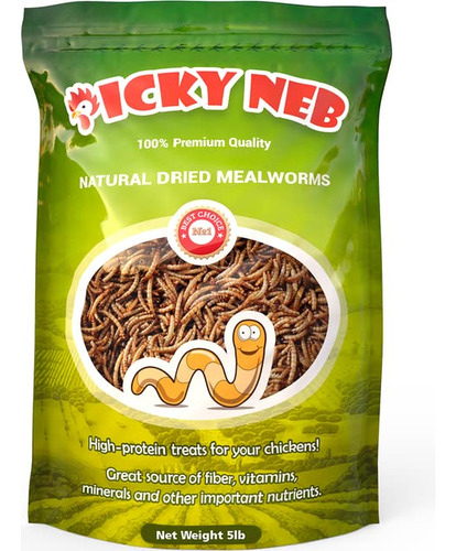 Gusanos Secos De La Harina Picky Nab, 2,27 Kg, 100% Sin Ogm