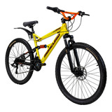 Mountain Bike Mercurio Doble Susp Kaizer Dh R26 21v Shimano Color Amarillo