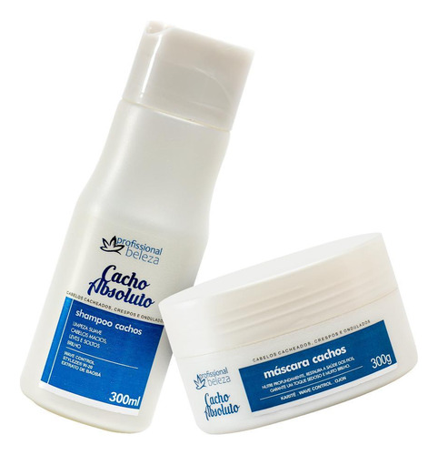 Kit Cacheadas Cacho Absoluto Shampoo 300ml + Máscara 300g