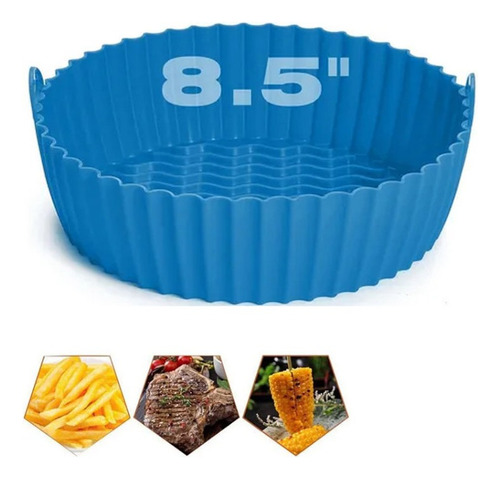 Round Silicone Mold Microwave Fryer W/ Handle