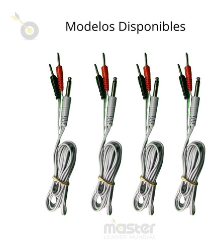 Kit 4 Cables Para Electroestimulador Plug 6.5mm A Banana 4mm