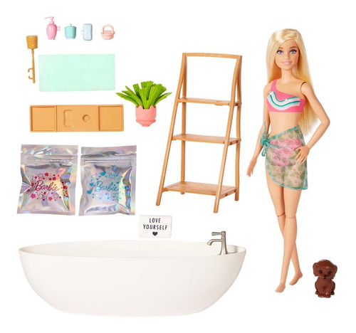 Barbie Fashion & Beauty Set De Juego Baño De Burbujas