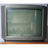 Televisor Sony Trinitron 29  + Mesa Con Puertas De Vidrios.