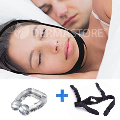 Set Antironquido Soporte Elástico + Clip Magnético Nasal Kit