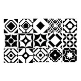 Azulejos Adhesivos Blanco Y Negro Medida 15x15cm