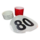 Kit Cinta Reflectiva + Logo Vel. Max 80  Trailer (marca 3m)