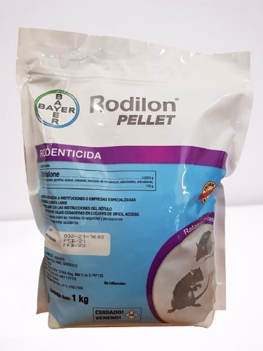 Rodilon Pellet 1 Kg Bayer Veneno Ratas