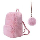 Mini Bolso De Mochila Para Mujer, Bolso Peludo Kawaii Esponj