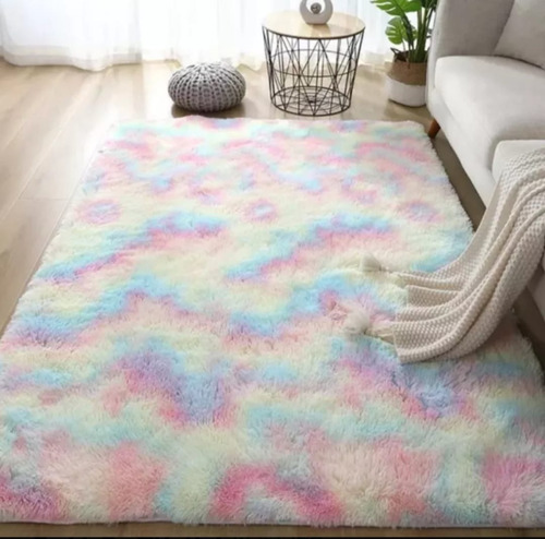 Tapete Alfombra Peludo 1,5 Mt * 2 Mt Colores Decorar Hogar