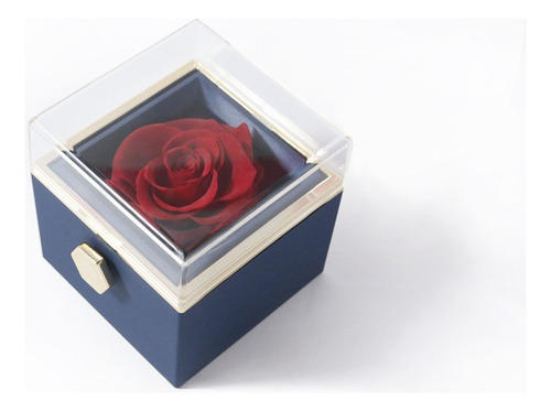 A Caja De Anillos De Compromiso Con Propuesta Floral