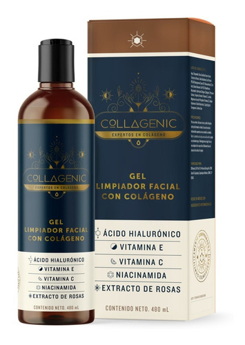 Gel Limpiador Facial 480ml Colágeno Vitamina C Y Hialurónico Tipo De Piel Todo Tipo De Piel