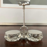 Antigo Porta Temperos Cristal Prata Wmf Art Deco Catalogado