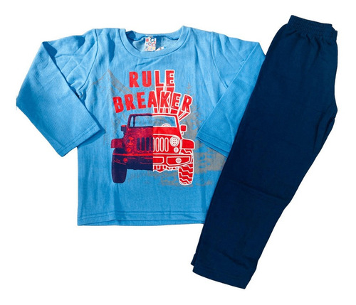 Conjunto De Moletom Masculino Infantil Azul