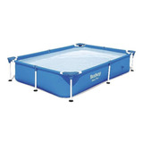 Alberca Estructural Rectangular Bestway 56401 Con Capacidad De 1200 Litros De 2.21m De Largo X 1.5m De Ancho De 221cm De Diámetro  Azul