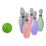 Juego De Boliche Bolos Clasico Didactico Juguete Con Luces