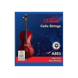 Encordado De Cello Violonchelo 4/4 Alice De Acero