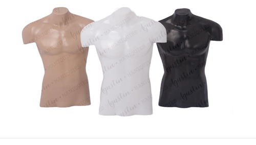 Maniquí Medio Torso Hombre Plastico Remeras Camiseta Agustin