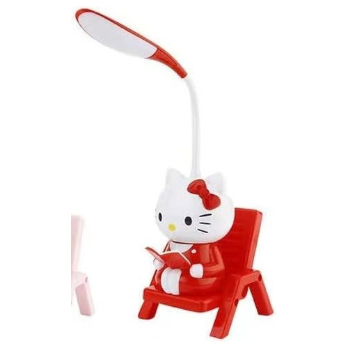 Lámpara Escritorio Hello Kitty Con Banquito Usb