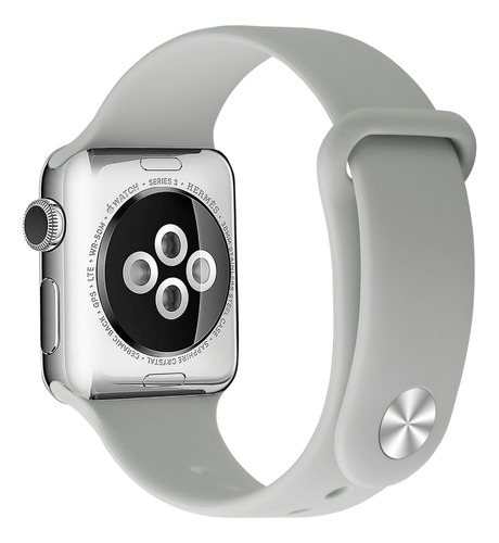 Correa Botón Compatible Iwatch Apple Watch 42/44/45mm Gris R