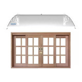 Toldo Versátil Em Policarbonato Compacto Para Portas E Janelas Win Home 120cm X 62cm Branco