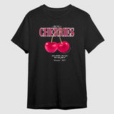 Camiseta Tumblr Rou Cherries T-shirt Moda Red Cherry Blusa