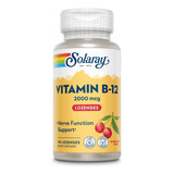 Vitamina B-12 Cyanocobalamina 2000mcg (90 Pastillas) Solaray Sabor Cherry