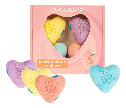 Bolas De Baño De Sales Spa De Colores En Forma De Corazón