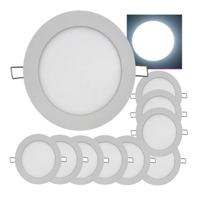 Paquete 10 Spot Panel Led 9w Luces Para Casas Oficinas  | Meses sin interés