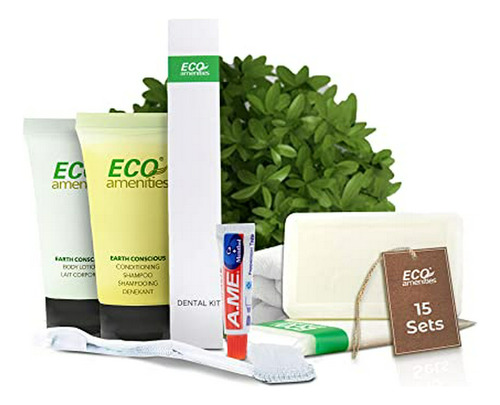 Kit Eco Amenities Viaje 60 Piezas (15 Kits)