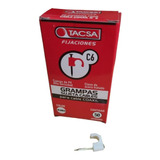 Grampas Sujeta Cable Coxil Clavo  Acero Blanco Nro C6 X 50un