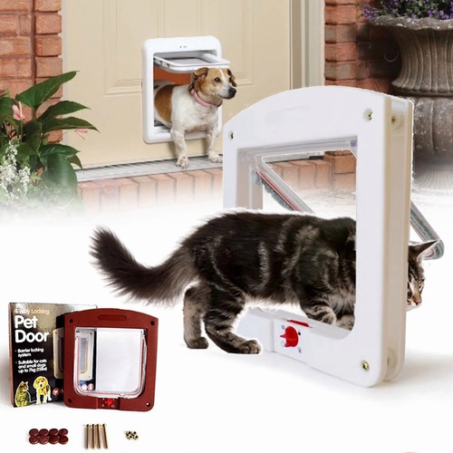 Puerta Exterior Pequeña  Para  Gato Perro Mascota Gato