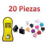 Lote 20 Pz Mini Adaptador Otg Tipo V8 Colores