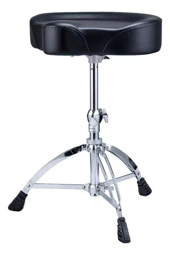 Banco Baterista Mapex T675 Preto Selim Ferragem Dupla 3 Pés