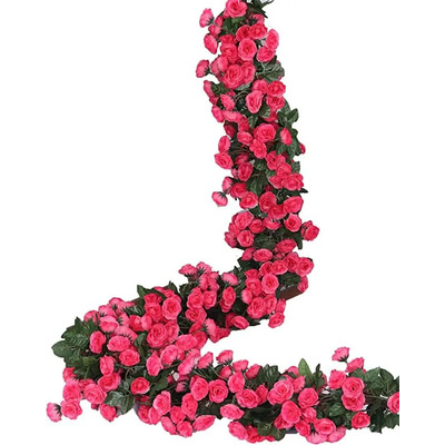 6 Guirnaldas Peonía Artificial Fucsia Con Follaje,14.4m,follaje Para Flores,flores Artificiales,guirnaldas De Flores,ideal Para Hogar,boda,fiesta,navidad,decoración Interior Y Exterior | MercadoLibre