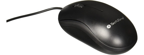Mouse Óptico Alambrico Techzone Tzmou01 Negro 1,35m