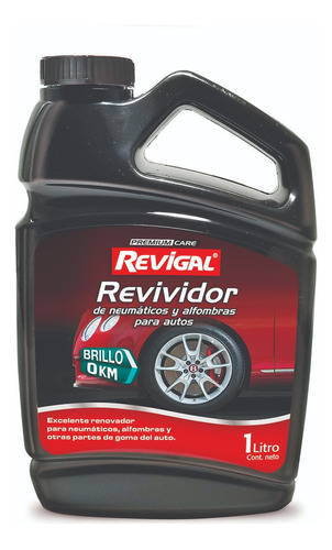 Revividor De Color Negro Cubiertas Alfombras Goma Auto 1lt