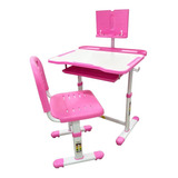 Escritorio Y Silla Infantil Ergonómico Epachamo Niña Rosado