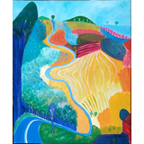 Pintura Al Oleo - Carretera - Cuadro Decorativo - 60x50