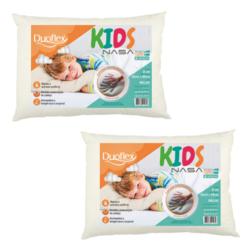 Kit Com 2 Travesseiros Infantis Kids Nasa - Duoflex