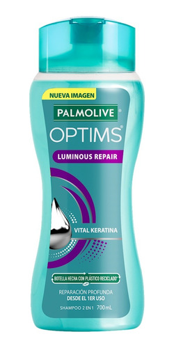 2 Pzs Palmolive Shampoo Luminous Repair Optims 700ml
